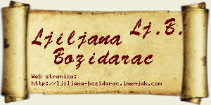 Ljiljana Božidarac vizit kartica